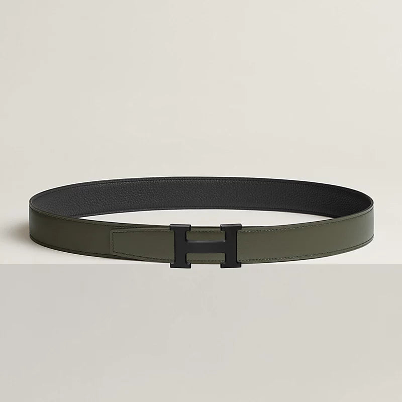 H & Leather Wendegürtelschnalle 32 mm Grün/Schwarz Damen