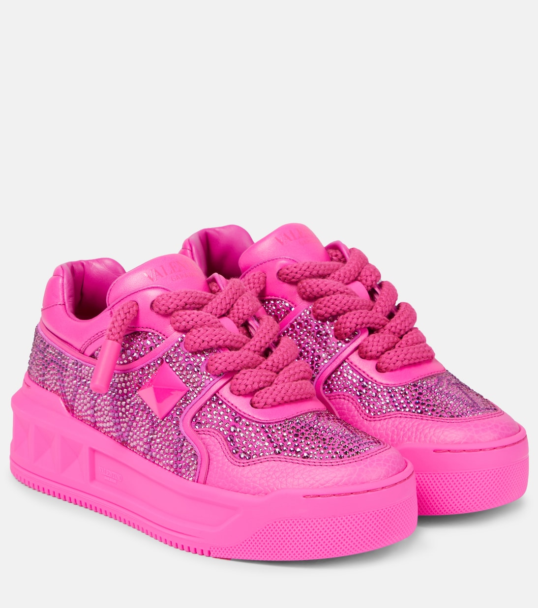 VLTN One Stud XL MAGENTA Ledersneaker