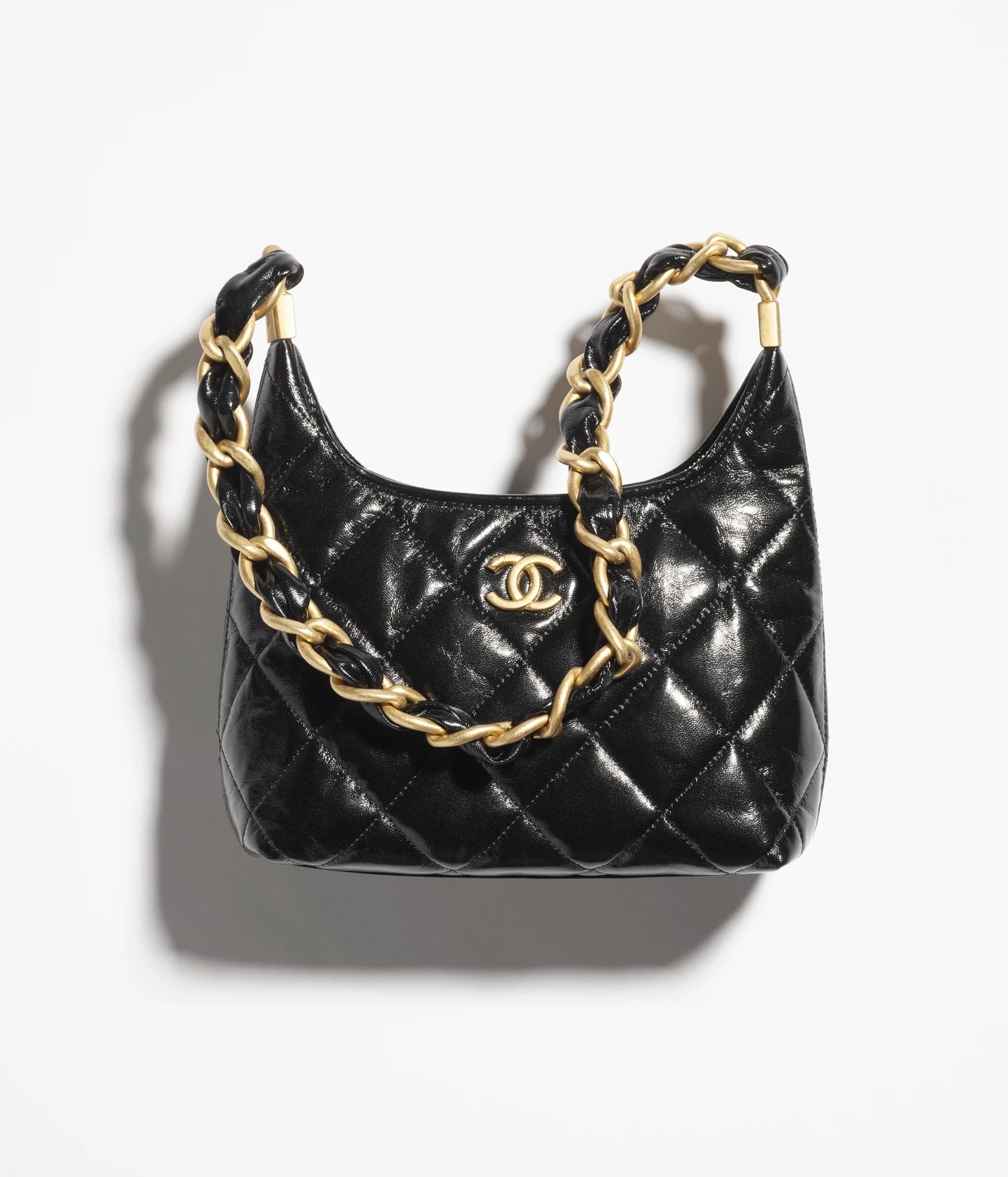 Kleine schwarze Hobo-Tasche