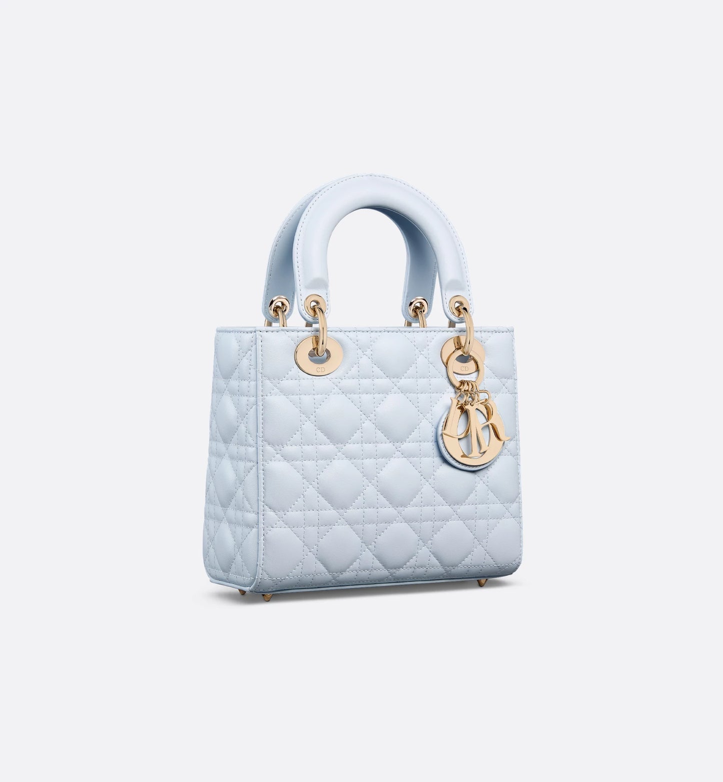Große Lady Dior Tasche in Hellblau