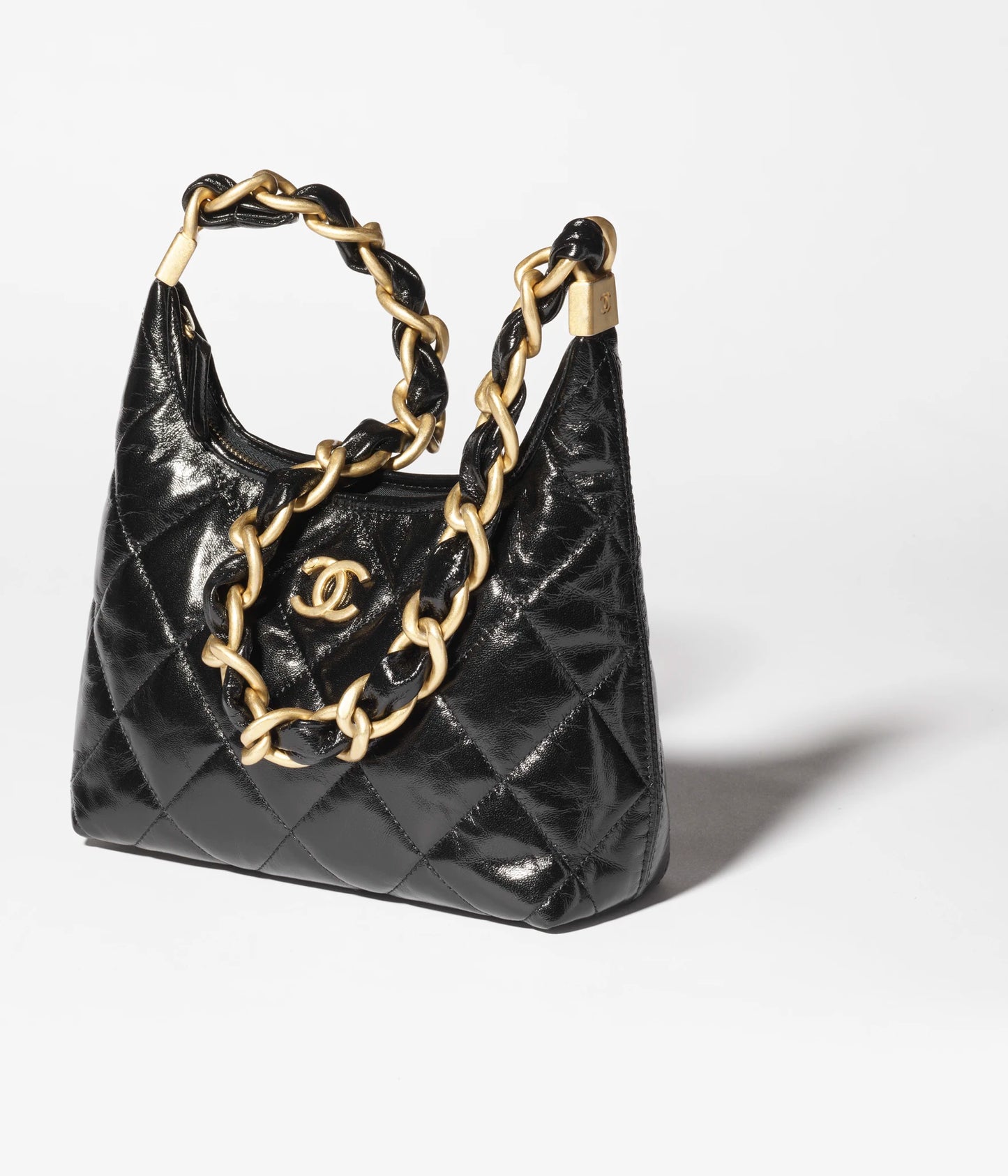 Kleine schwarze Hobo-Tasche