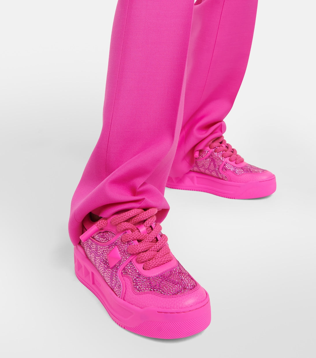 VLTN One Stud XL MAGENTA Ledersneaker