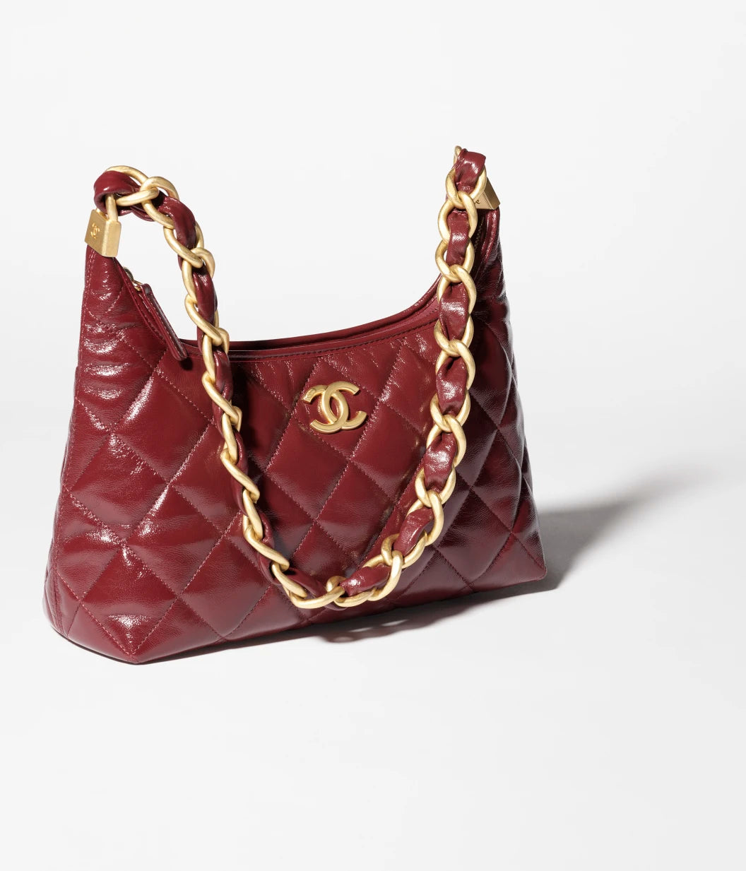 Burgunderrote Hobo-Tasche