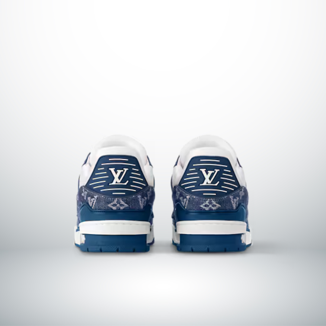 TRAINER MONOGRAMM DENIM WEISS BLAU
