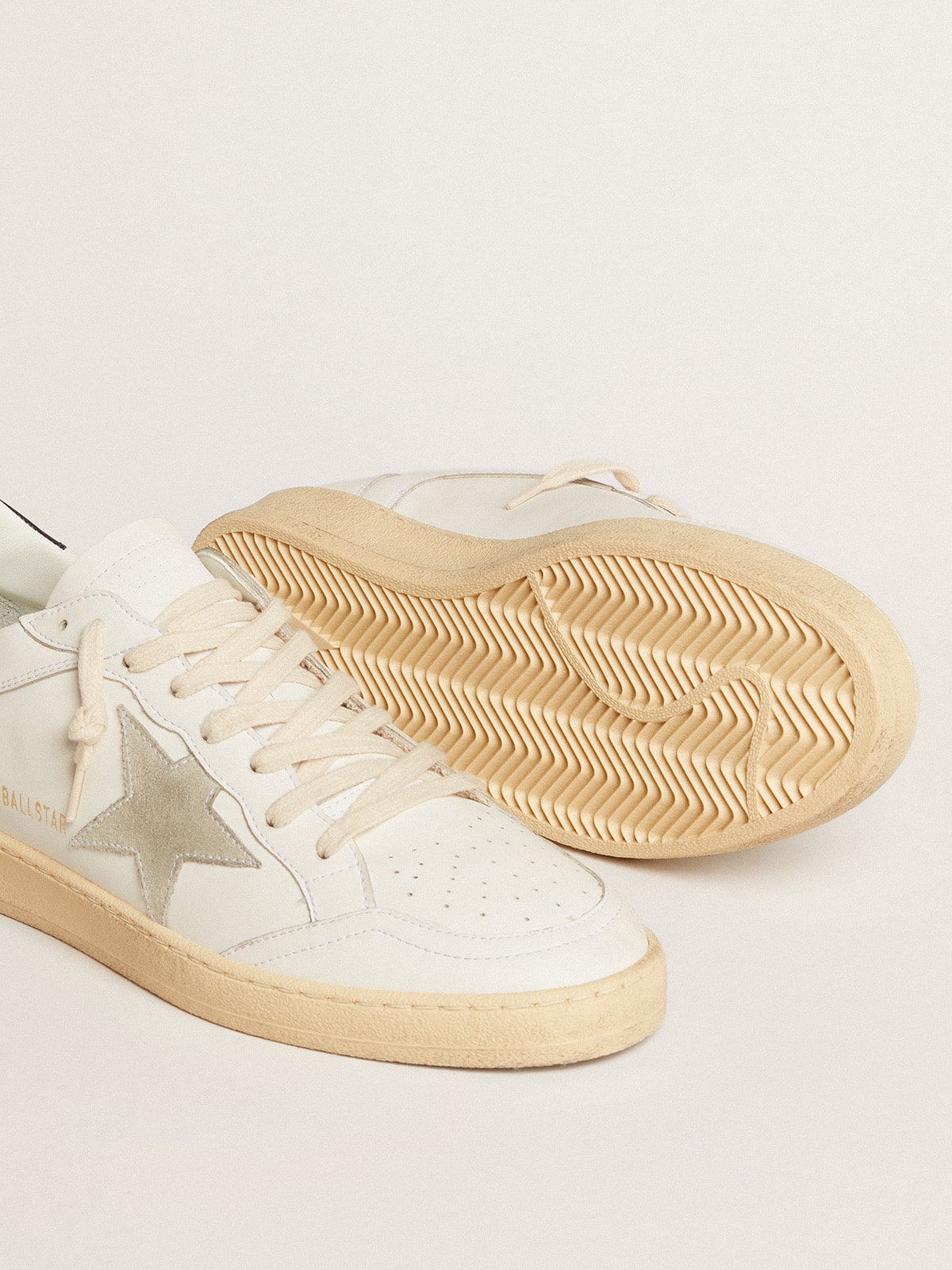 Ball Star with ice suede star and blue leather heel tab