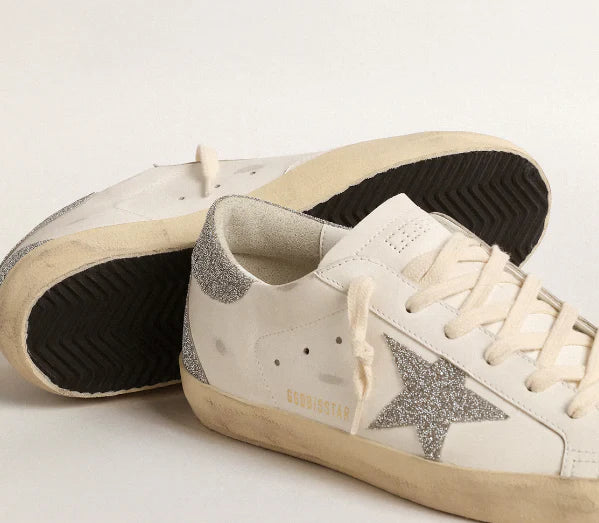 Super-Star mit Stern und Absatz aus silbernen Swarovski-Kristallen