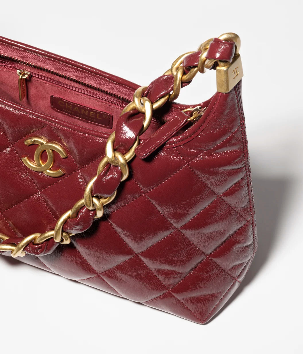 Burgunderrote Hobo-Tasche