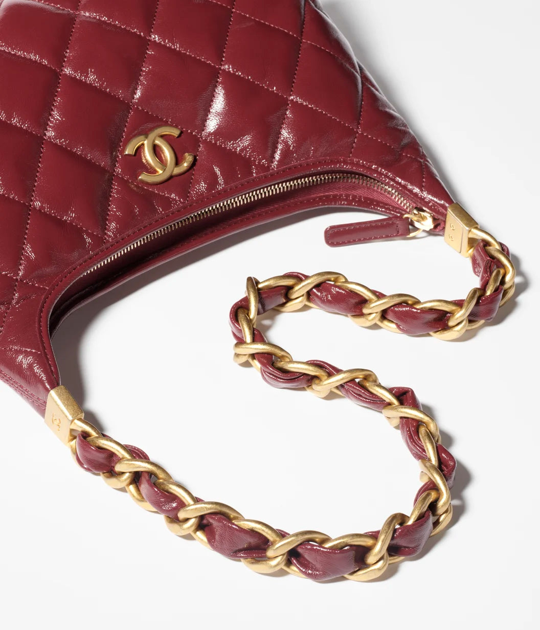 Burgunderrote Hobo-Tasche