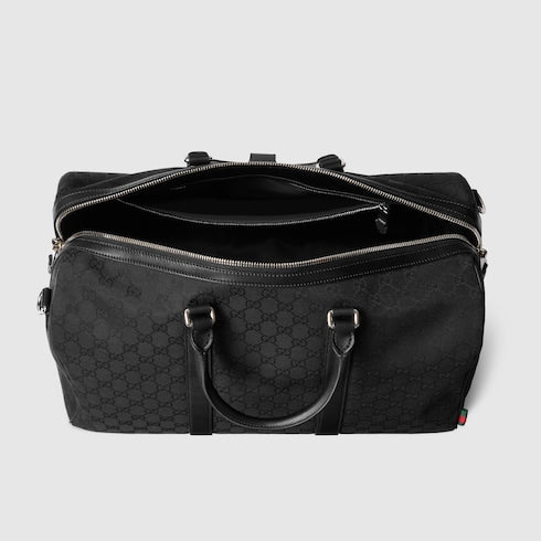 Mittelgroße Reisetasche aus schwarzem GG-Canvas