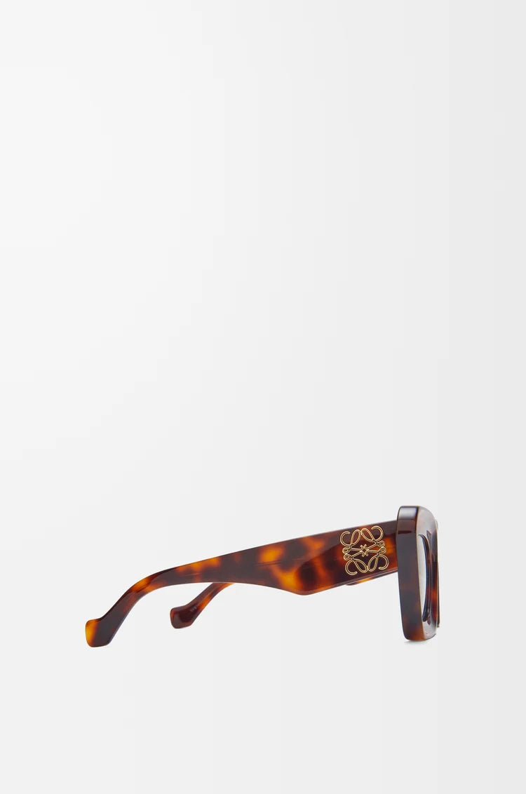 Havana Beveled Cat-Eye Sunglasses