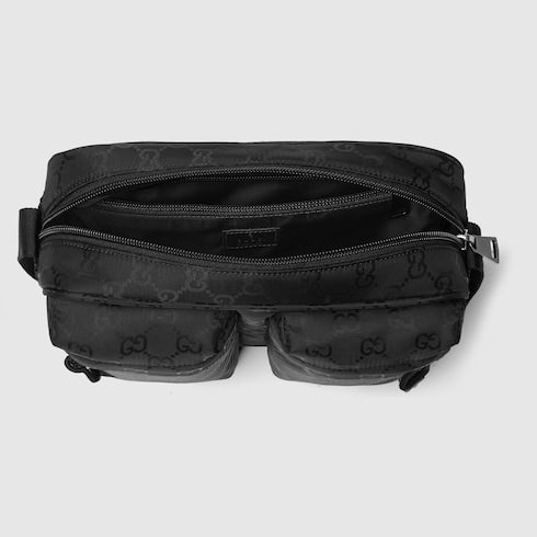 Gucci Nexus kleine Umhängetasche aus schwarzem Nylon