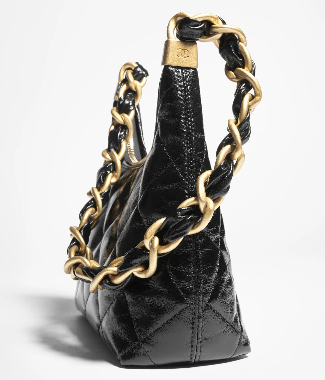 Kleine schwarze Hobo-Tasche