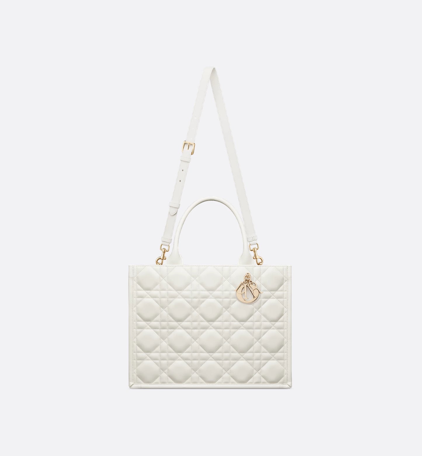 Große Dior Book Tote Bag Weiß