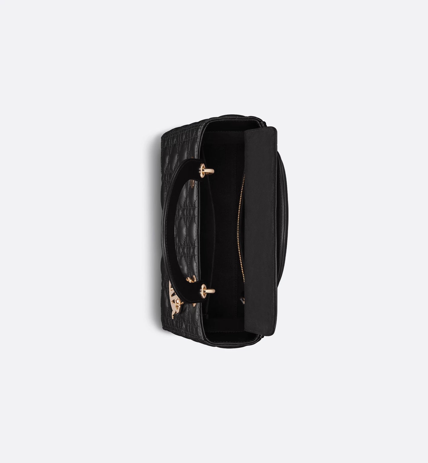 Große schwarze Lady Dior Tasche