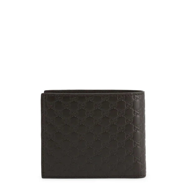 MEN'S BLACK GG BIFOLD LEATHER WALLET