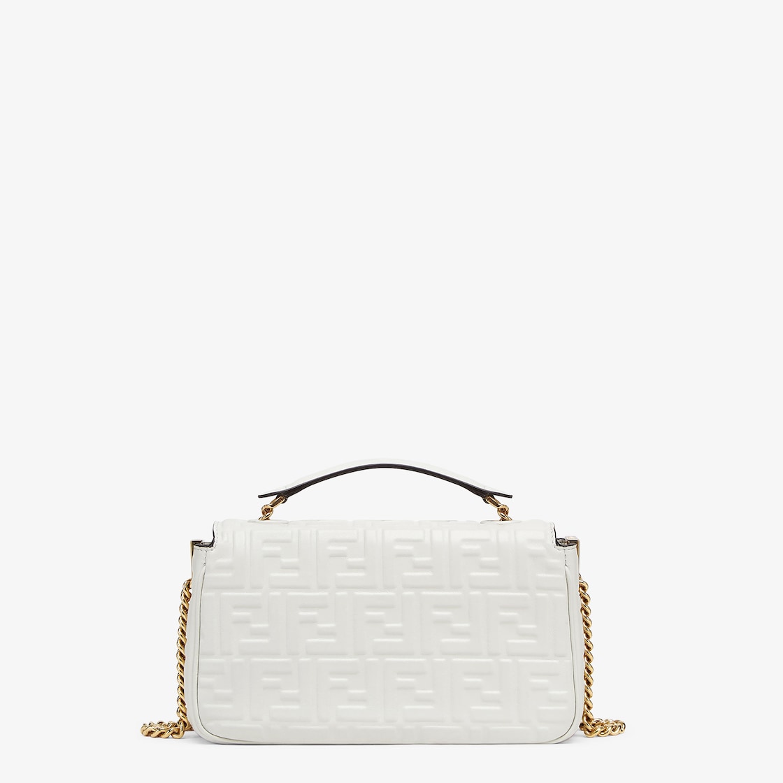 Baguette Chain Midi in white nappa