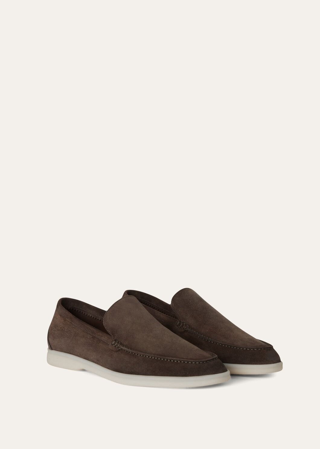 Summer Walk Moccasins in Warm Gray Suede
