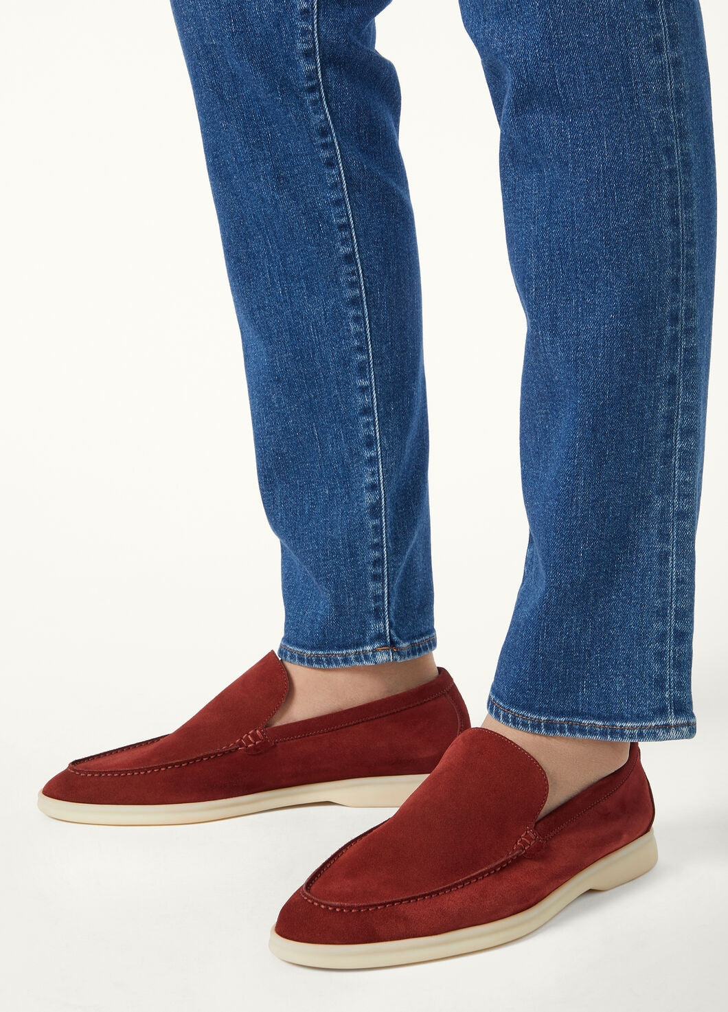 Summer Walk Loafers In Red Suede Men