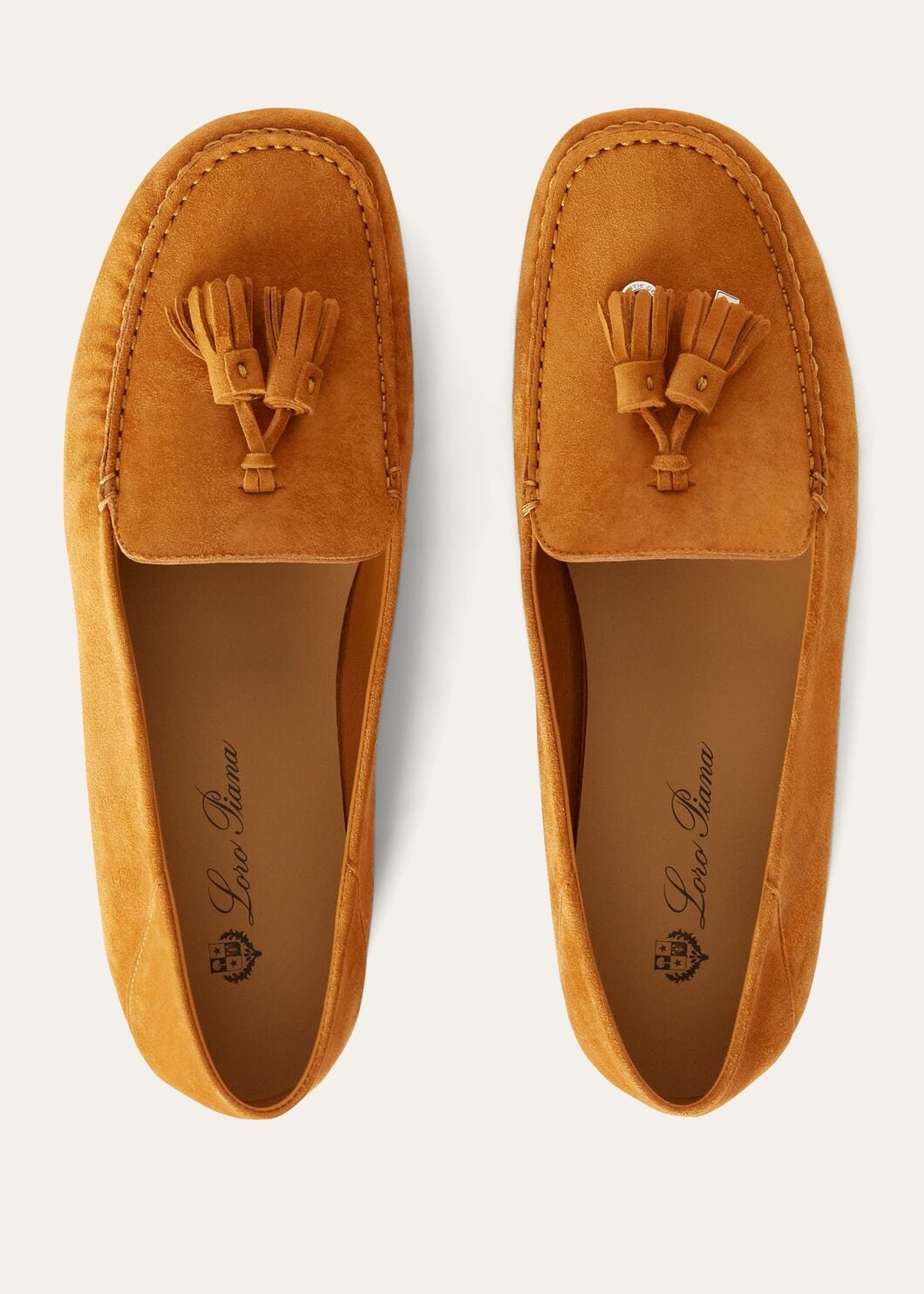 Dot Sole Walk Orange Suede Women's Loafers