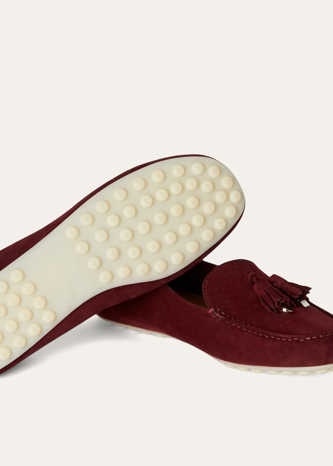 Dot Sole Walk Bordeaux Suede Women's Loafers