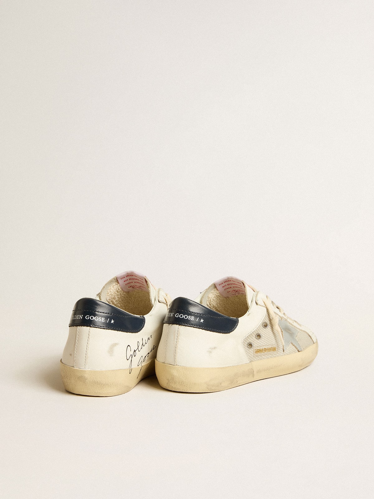 Super-Star LTD aus Mesh und Leder mit silbernem Stern und blauer Fersenlasche