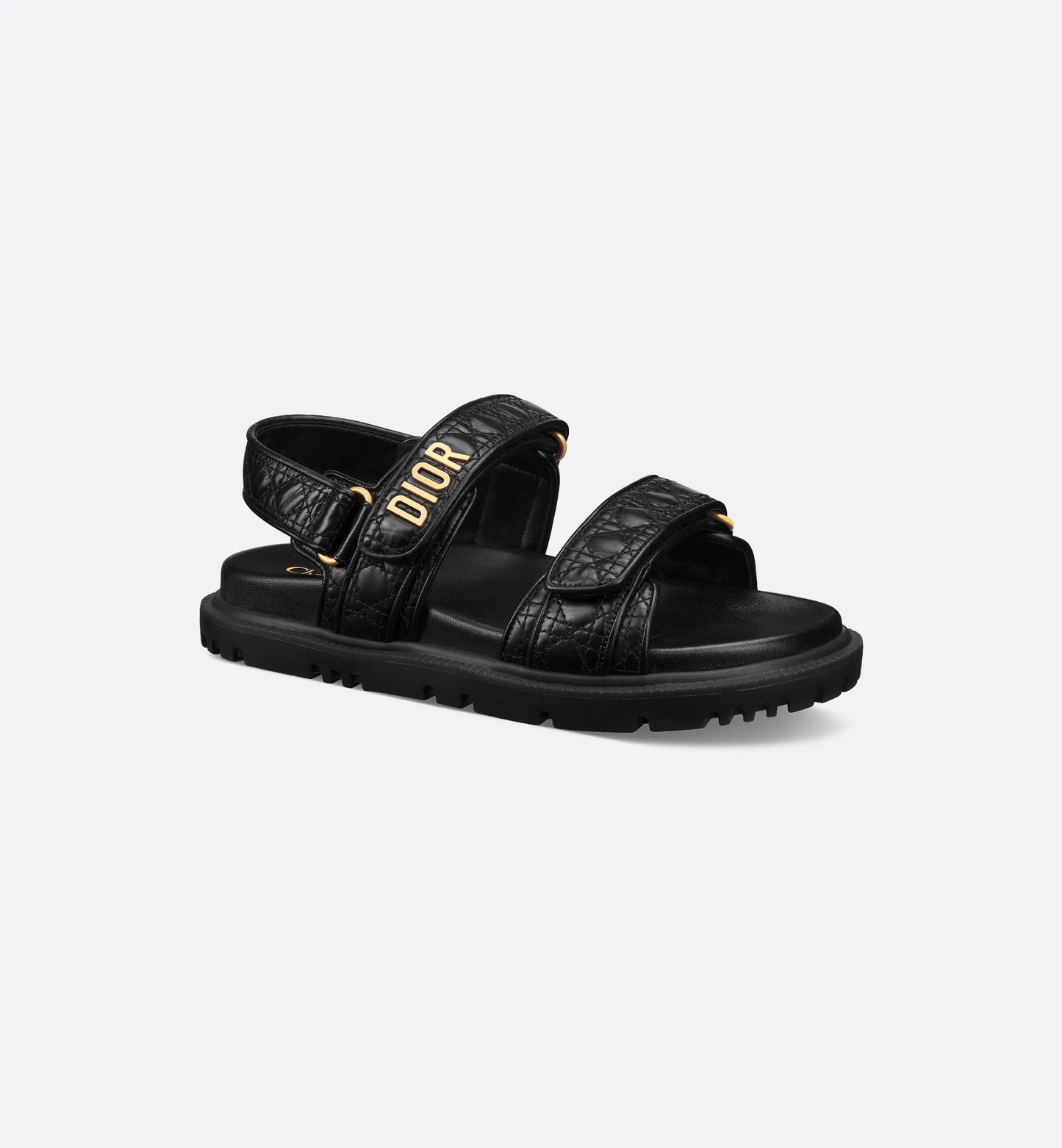 Dioract Sandale Schwarzes Kalbsleder