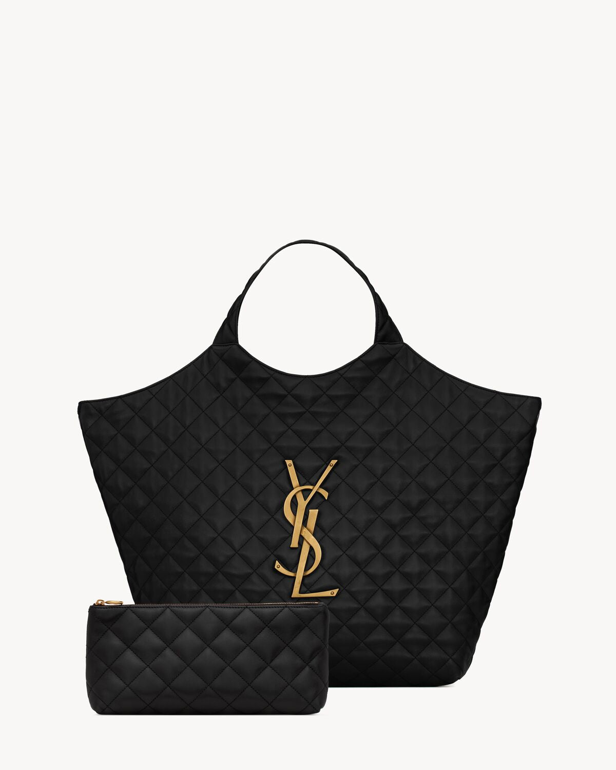 MAXI SHOPPING BAG ICARE IN BLACK NAPPA
