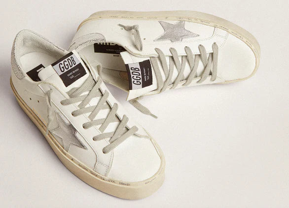 Hi Star with star and heel in metallic silver