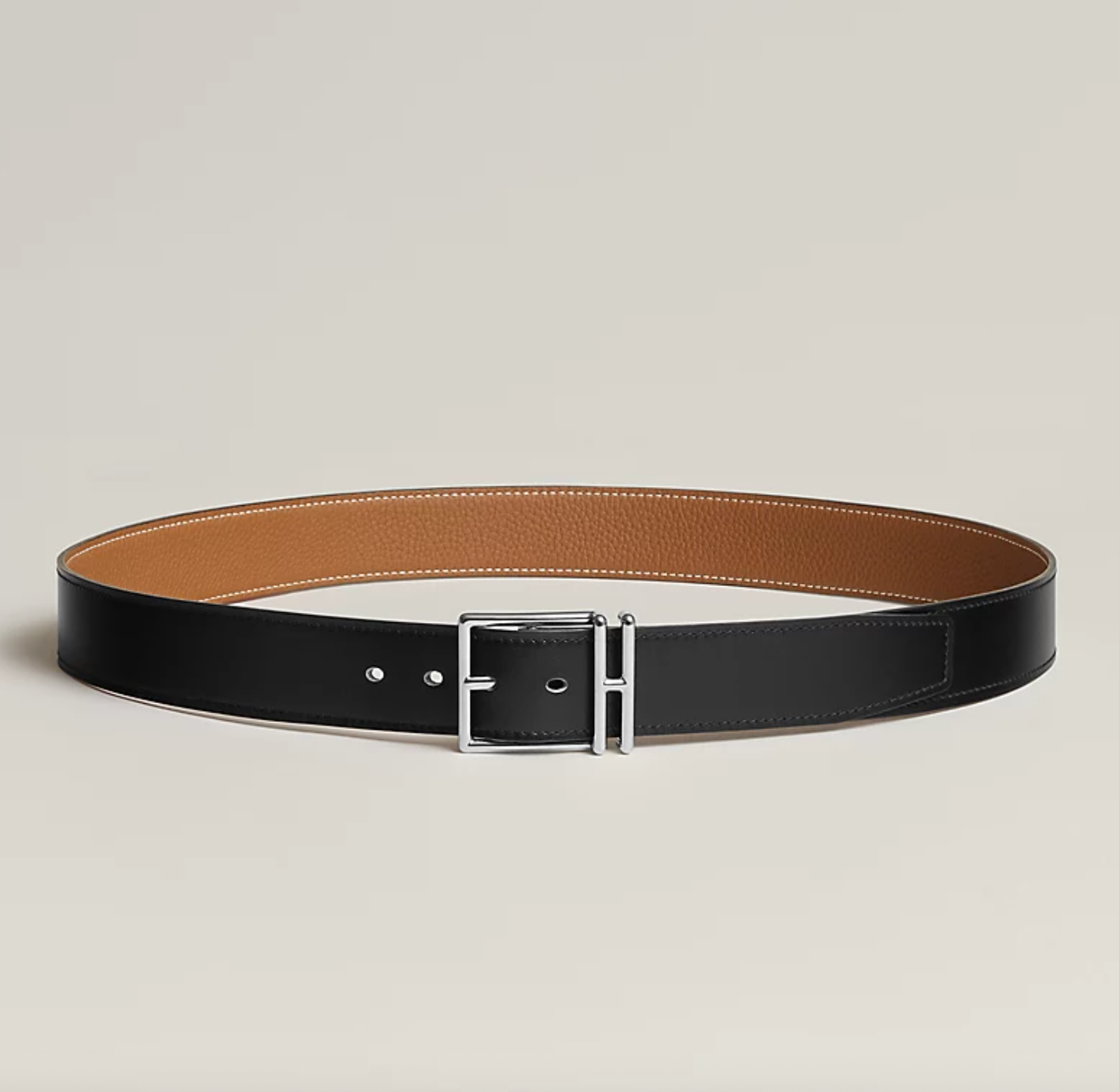 Nathan 32 Schwarz/Gold Wendegürtel für Herren