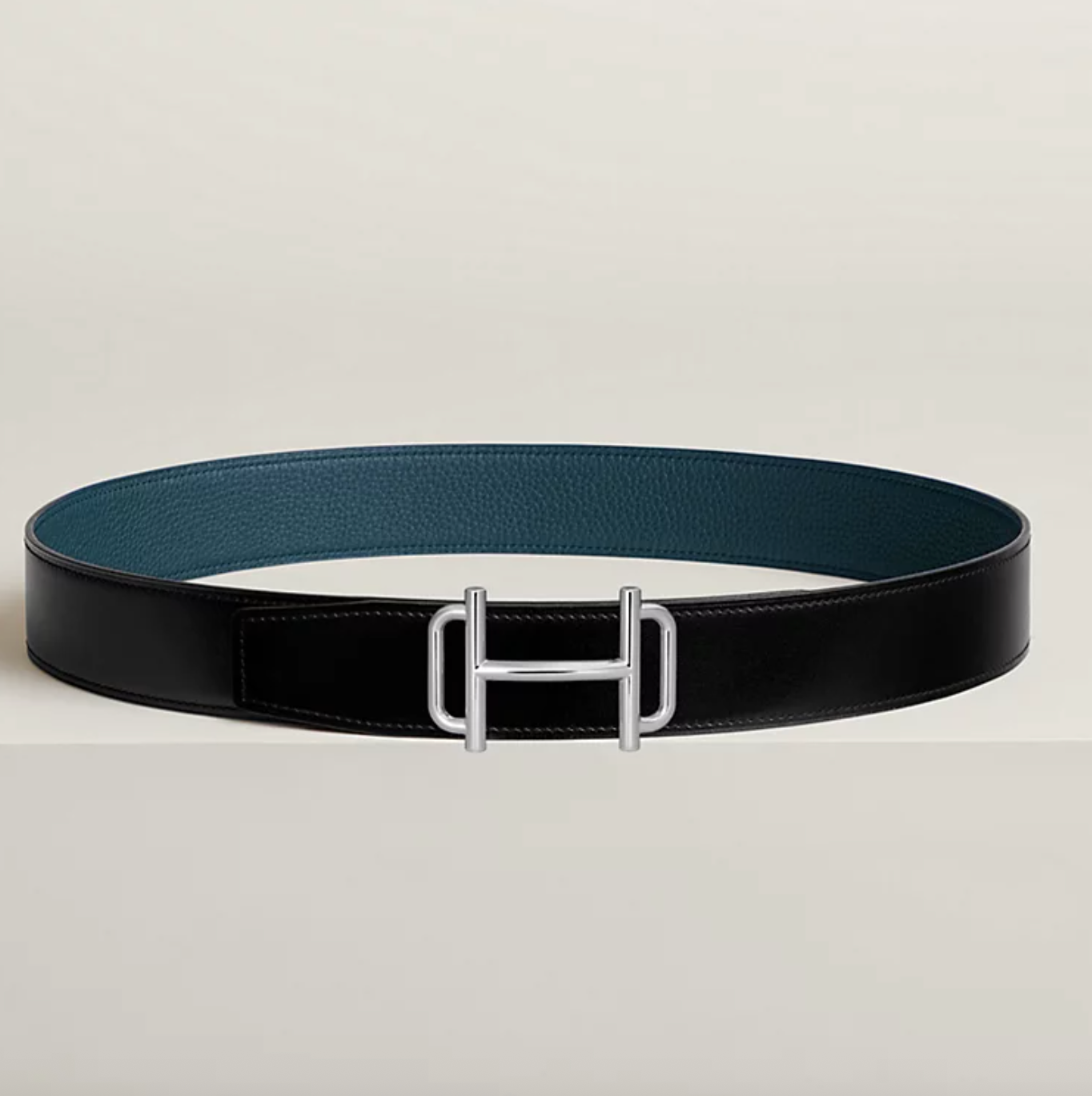 Royal & Leather Reversible Belt Buckle 38mm Black / Prussian Blue Men's