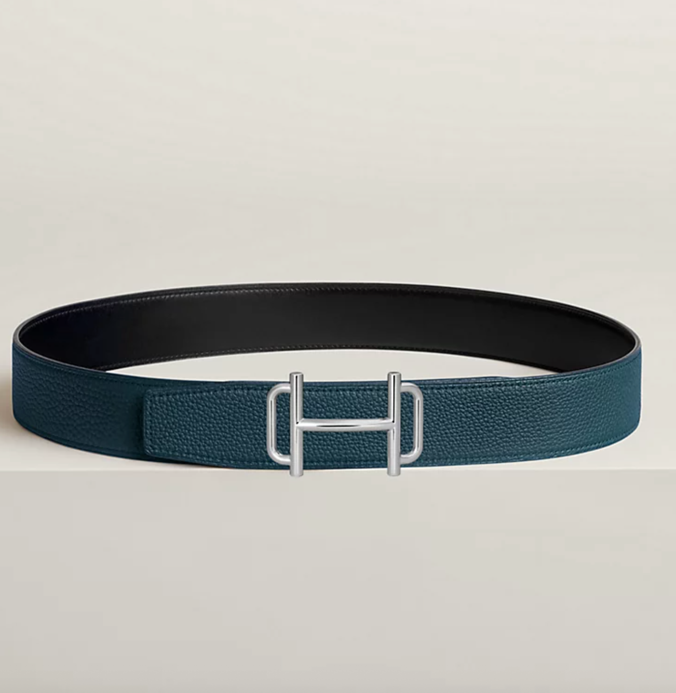 Royal & Leather Reversible Belt Buckle 38mm Black / Prussian Blue Men's