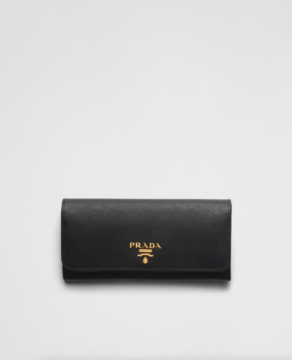 Large black Saffiano wallet