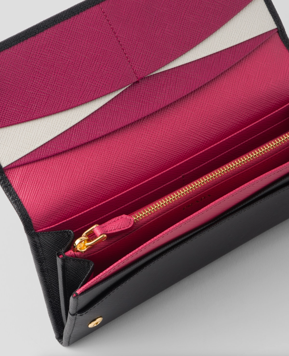 Large black Saffiano wallet