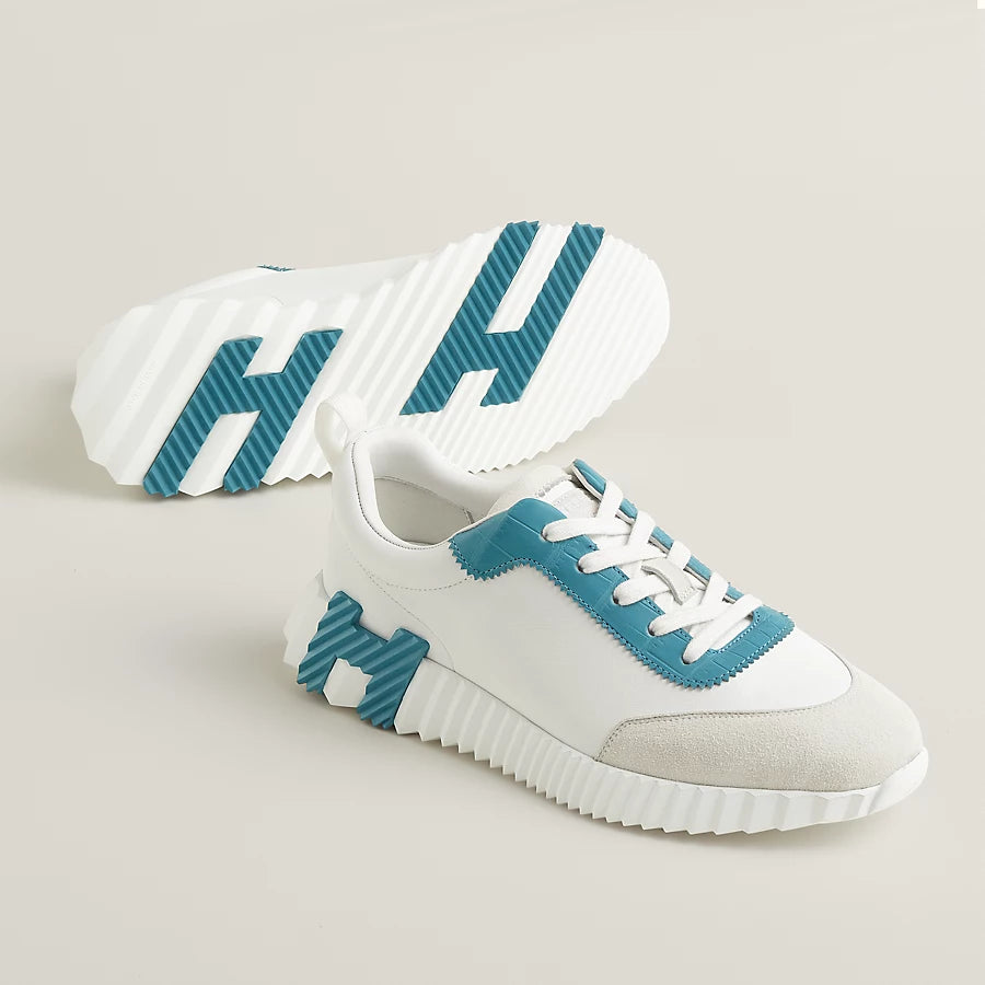 Bouncing Sneaker Weiß/Mineralblau