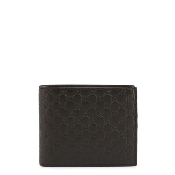 MEN'S BLACK GG BIFOLD LEATHER WALLET