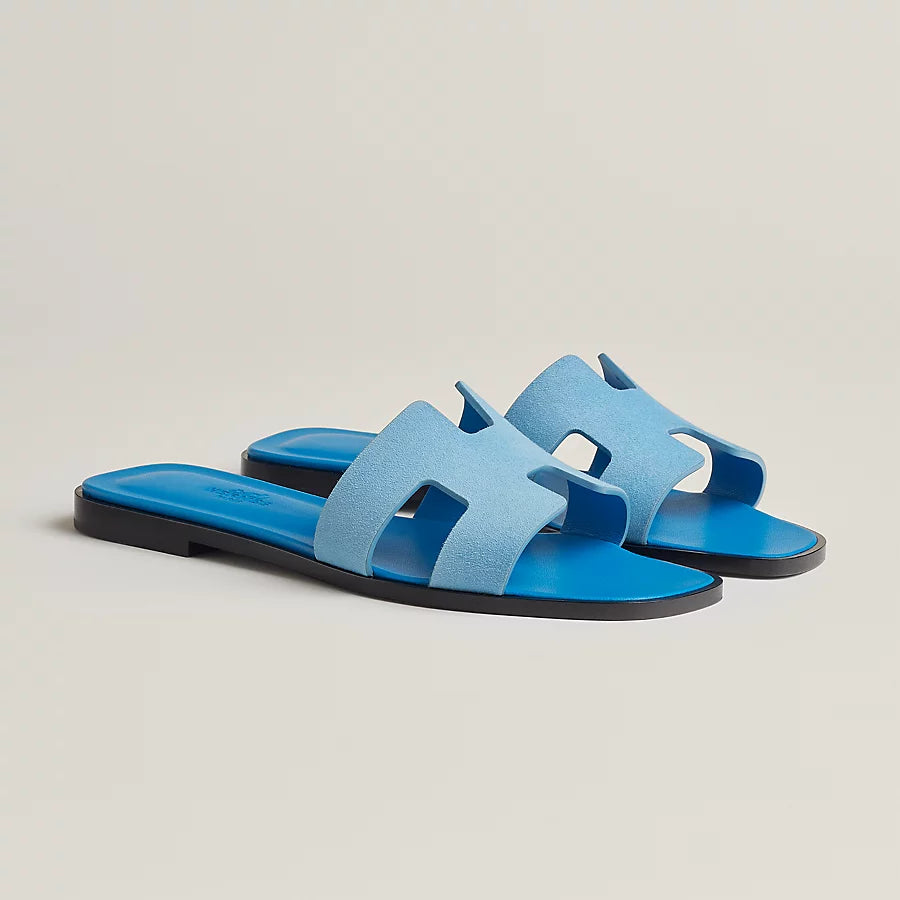 Oran Blaue Cameo-Sandalen