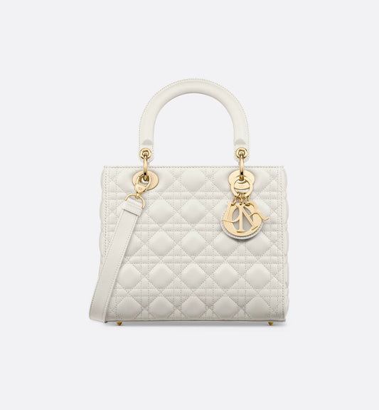 Große Lady Dior Weiße Tasche