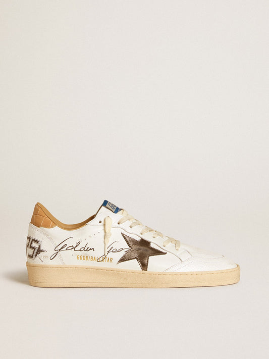 Ball Star in nappa with laminated star and crocodile leather heel
