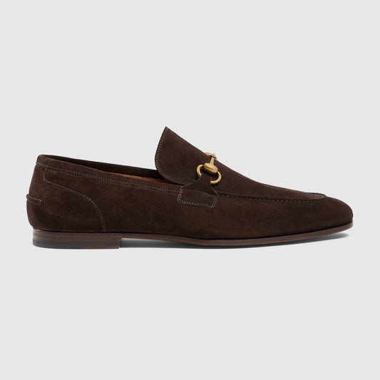 Men's GG Jordaan Loafer in Dark Brown Suede
