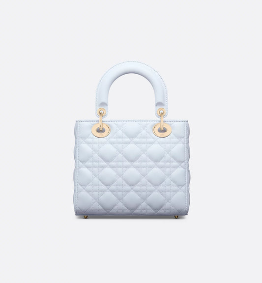 Große Lady Dior Tasche in Hellblau