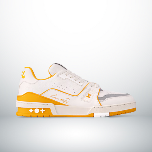 TRAINER GELB MONOGRAMM DENIM WEIß