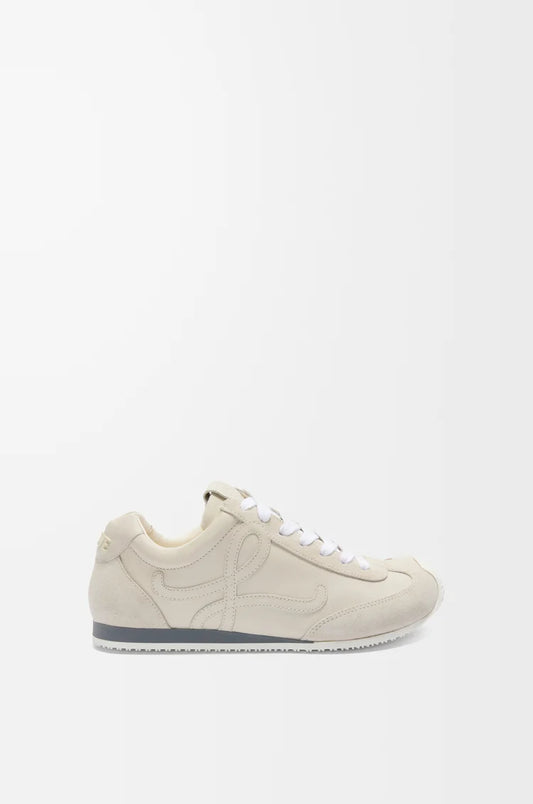 Ballet Runner 2.0 Sneaker aus weichem weißem Leder