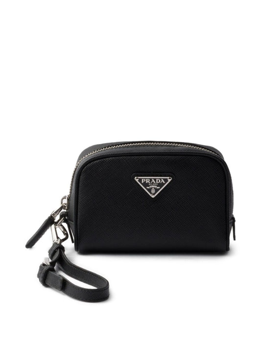 Black Saffiano pouch