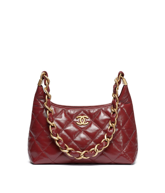 Burgunderrote Hobo-Tasche