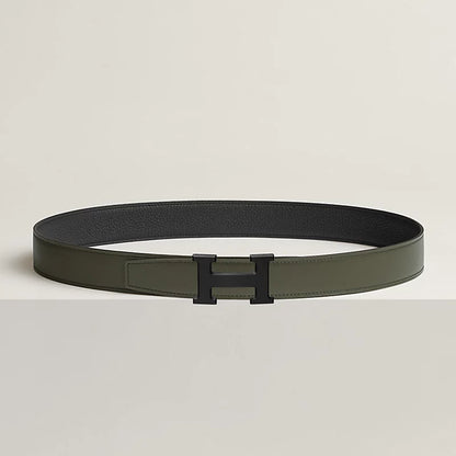 H &amp; Leather Wendegürtelschnalle 32 mm Grün/Schwarz Damen
