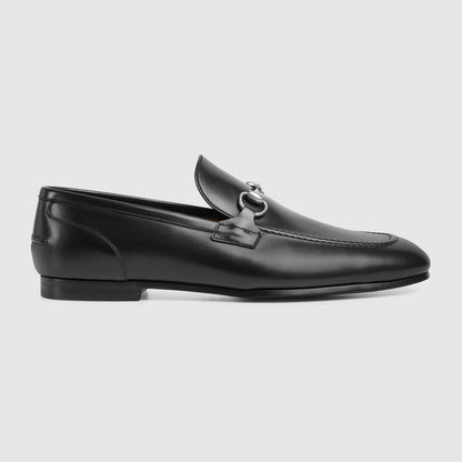 Men's GG Jordaan Loafer in Black with Silver Buckle