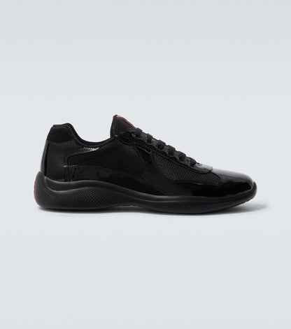 Prada Vernice Bike America Cup Sneakers Black