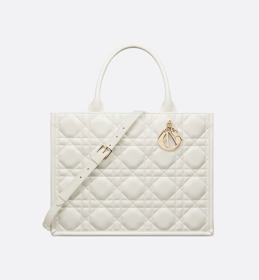 Große Dior Book Tote Bag Weiß