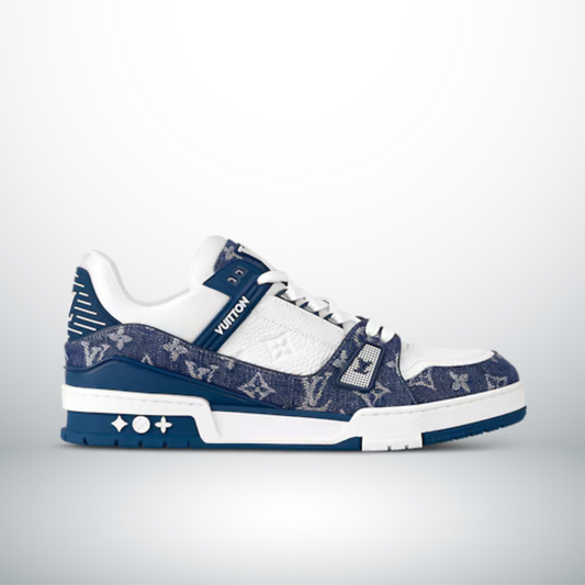 TRAINER MONOGRAMM DENIM WEISS BLAU