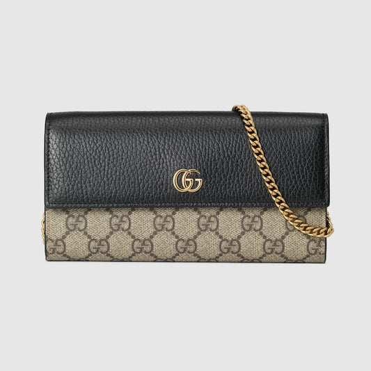 GG Marmont Two-Tone Chain Wallet